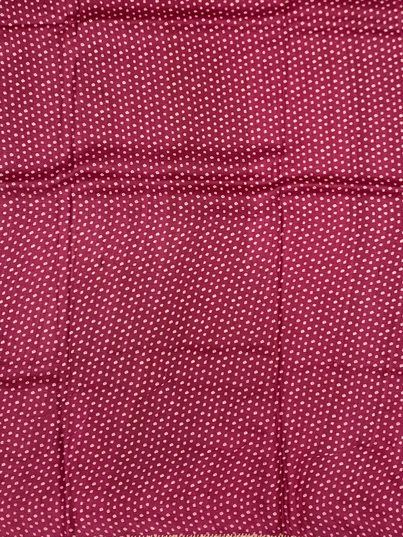 Majestic Cranes: Fuchsia Pink Shibori-Style Tussar Silk Saree