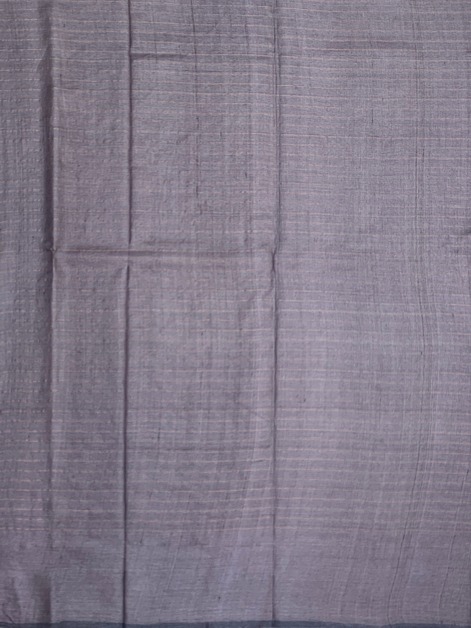 Sophisticated Charcoal Gray Tussar Silk Saree with Geometric Prints