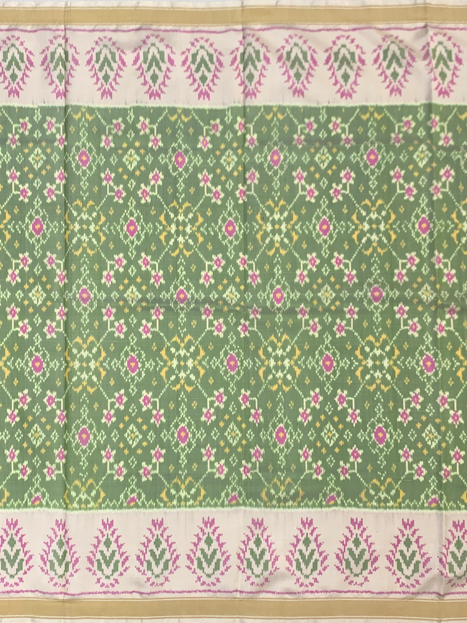 Sage & Orchid: Heritage Rajkot Patola Silk Saree