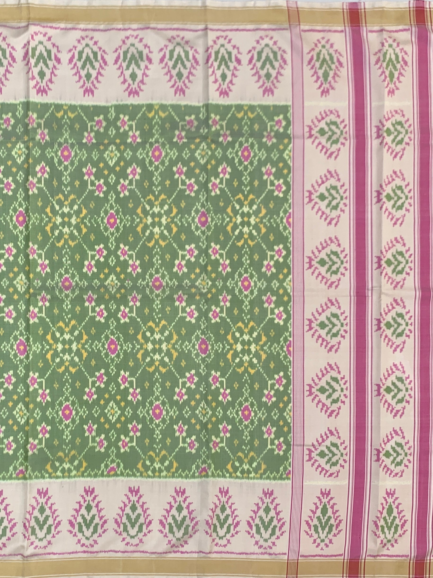 Sage & Orchid: Heritage Rajkot Patola Silk Saree