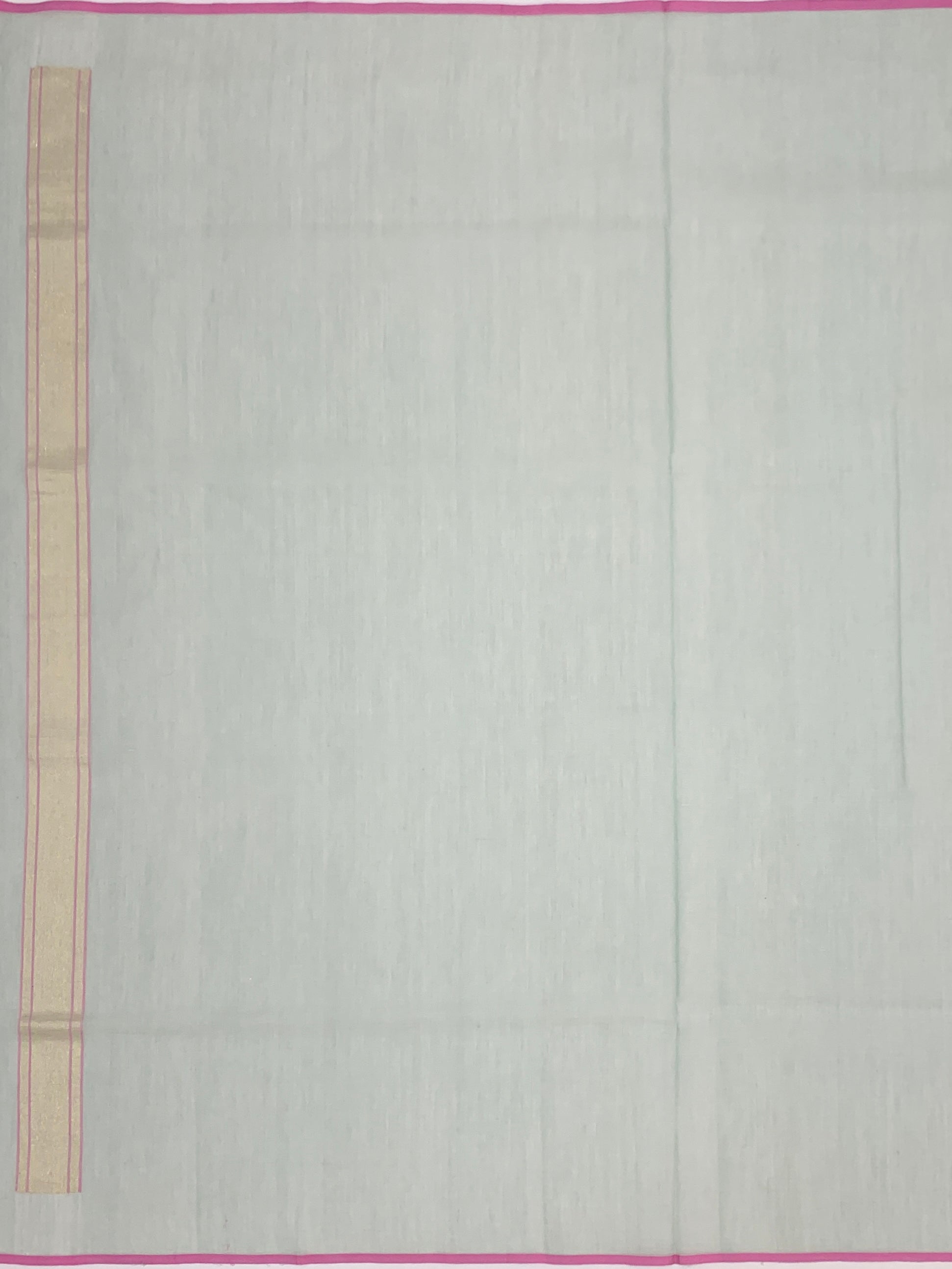 Silver-Grey Cotton Jamdani Saree with Architectural Geometric Grid and Mughal Florals