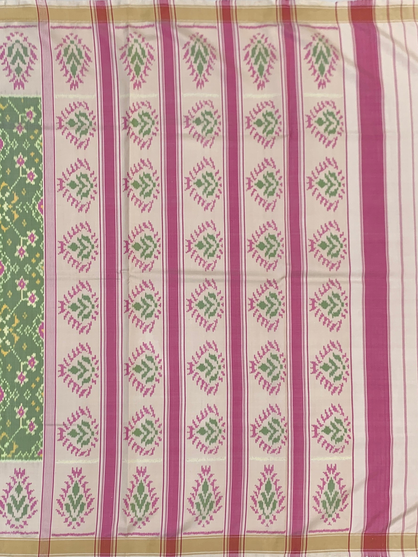 Sage & Orchid: Heritage Rajkot Patola Silk Saree