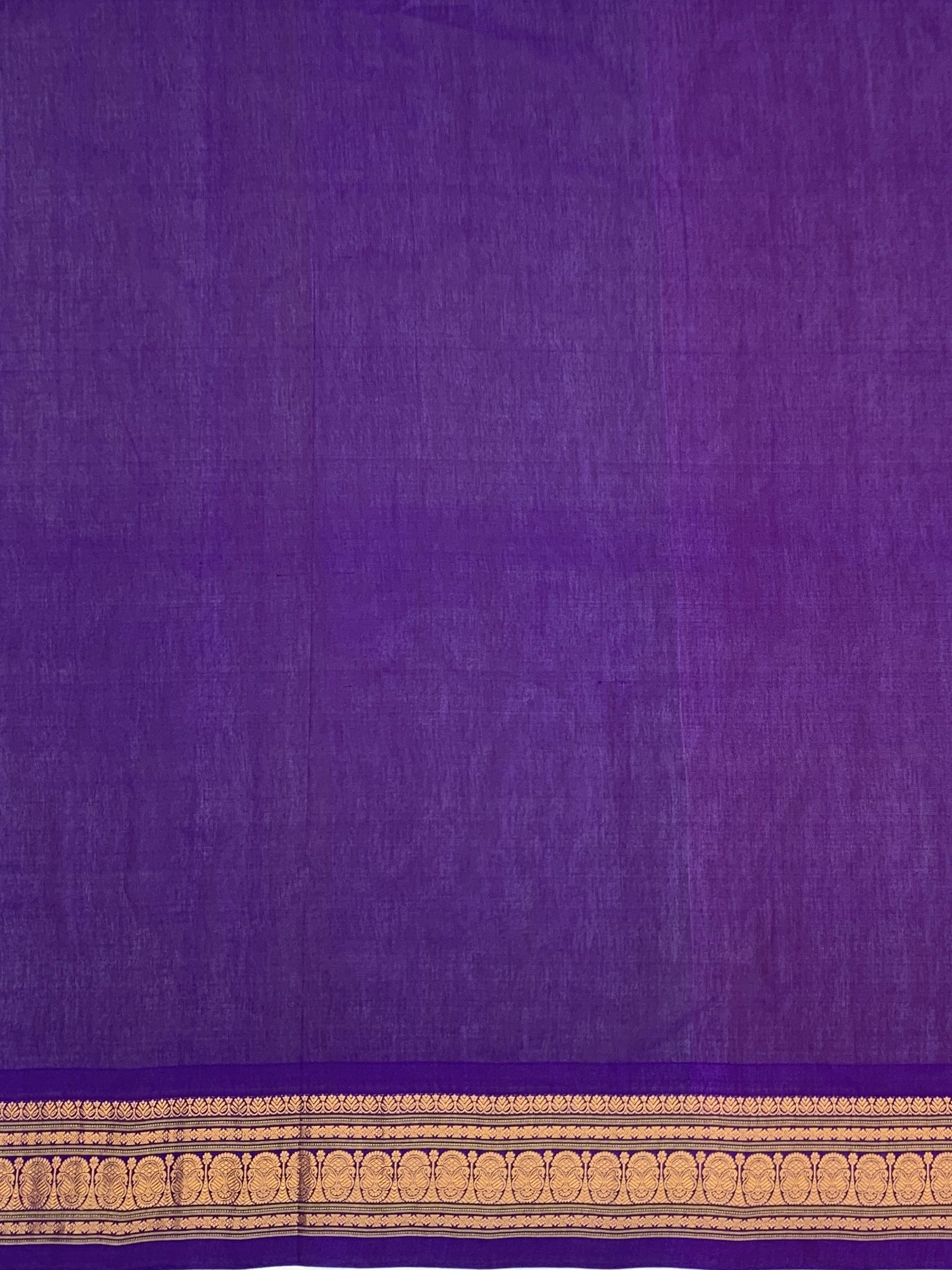Elegant Sage Green & Purple Gadwal Cotton Saree