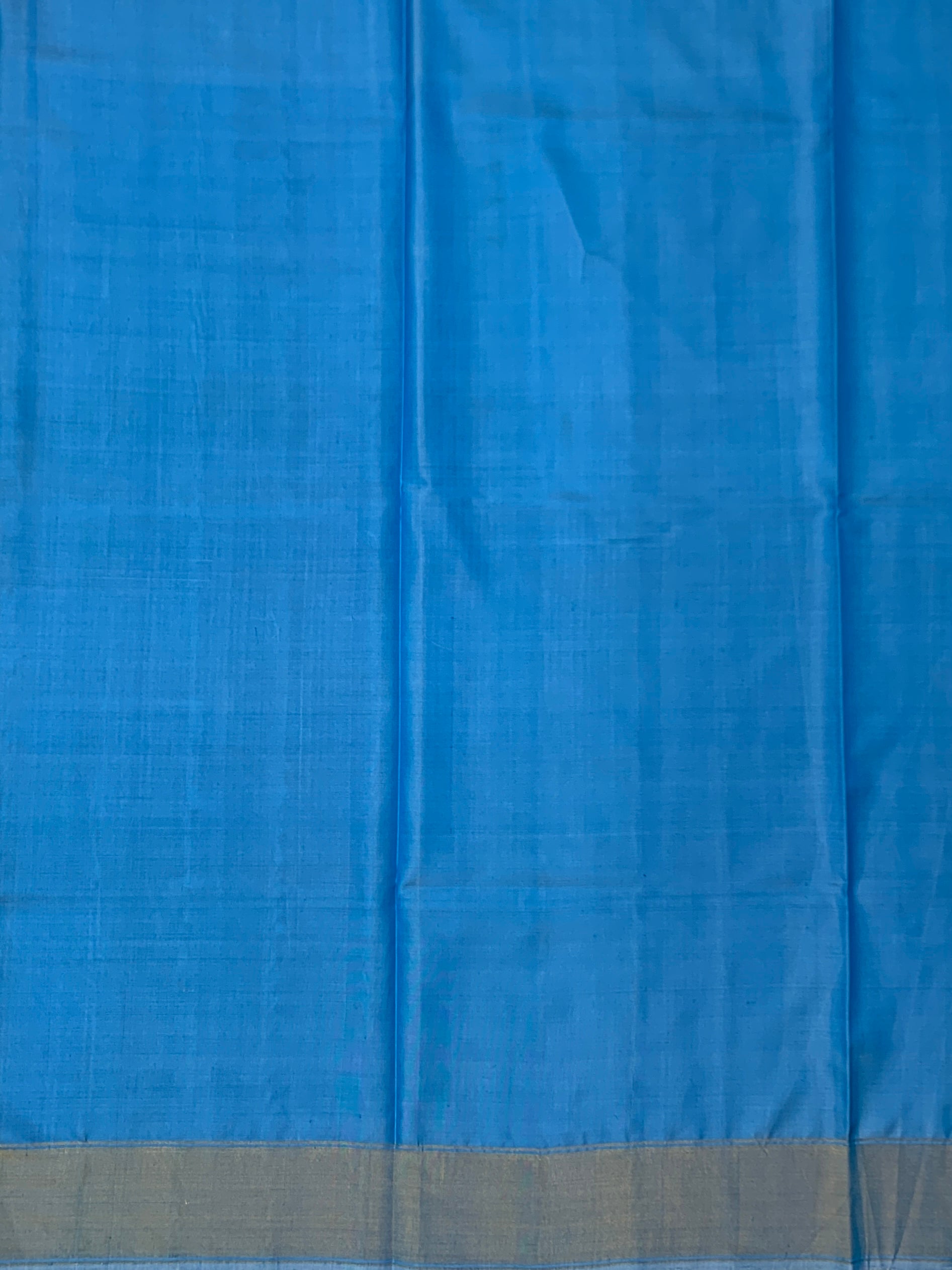 Azure Blue & Slate Grey: Popat Bhat Rajkot Patola Silk Saree