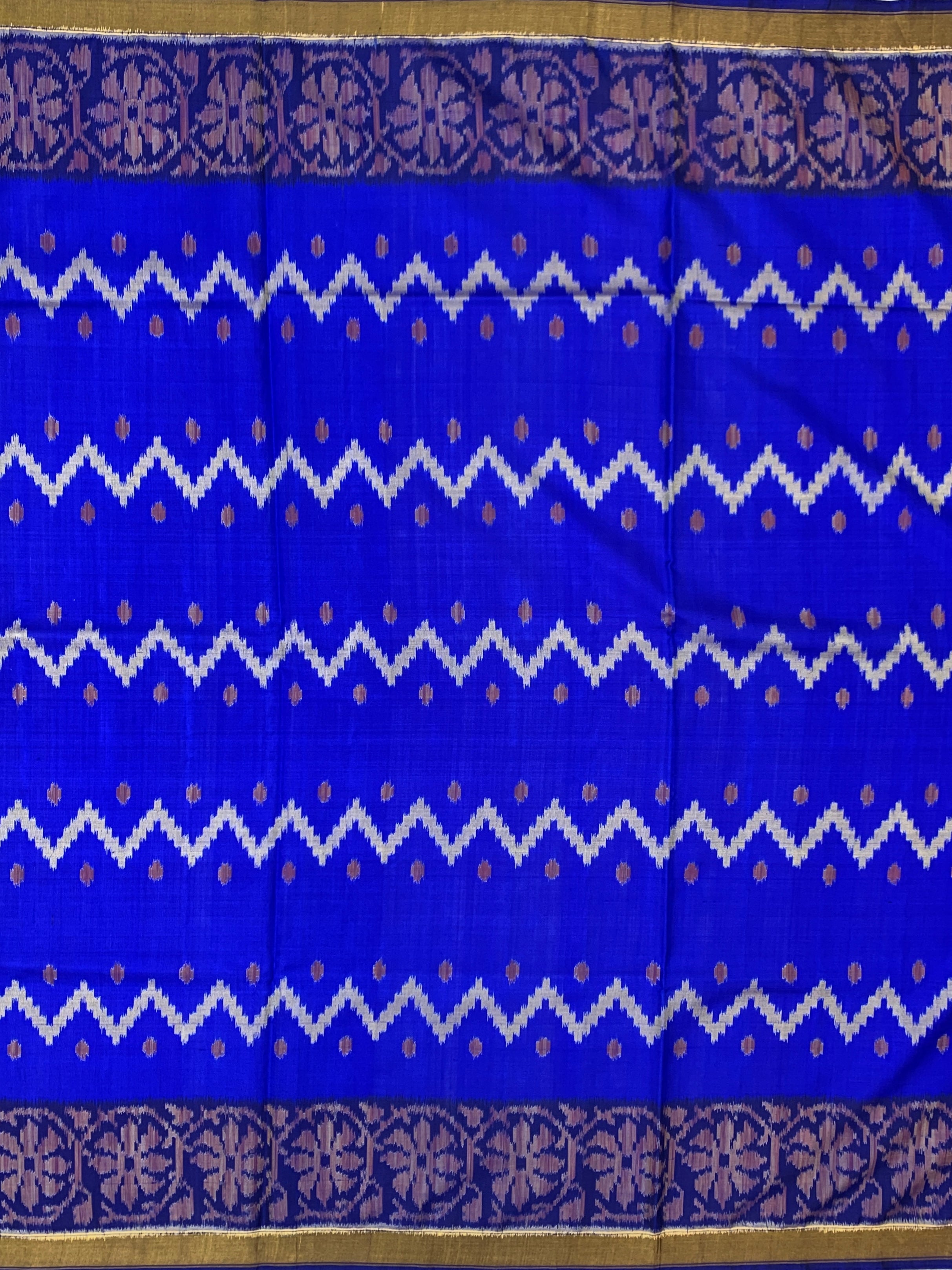 Majestic Royal Blue Rajkot Patola Silk Saree with Paisley Pallu