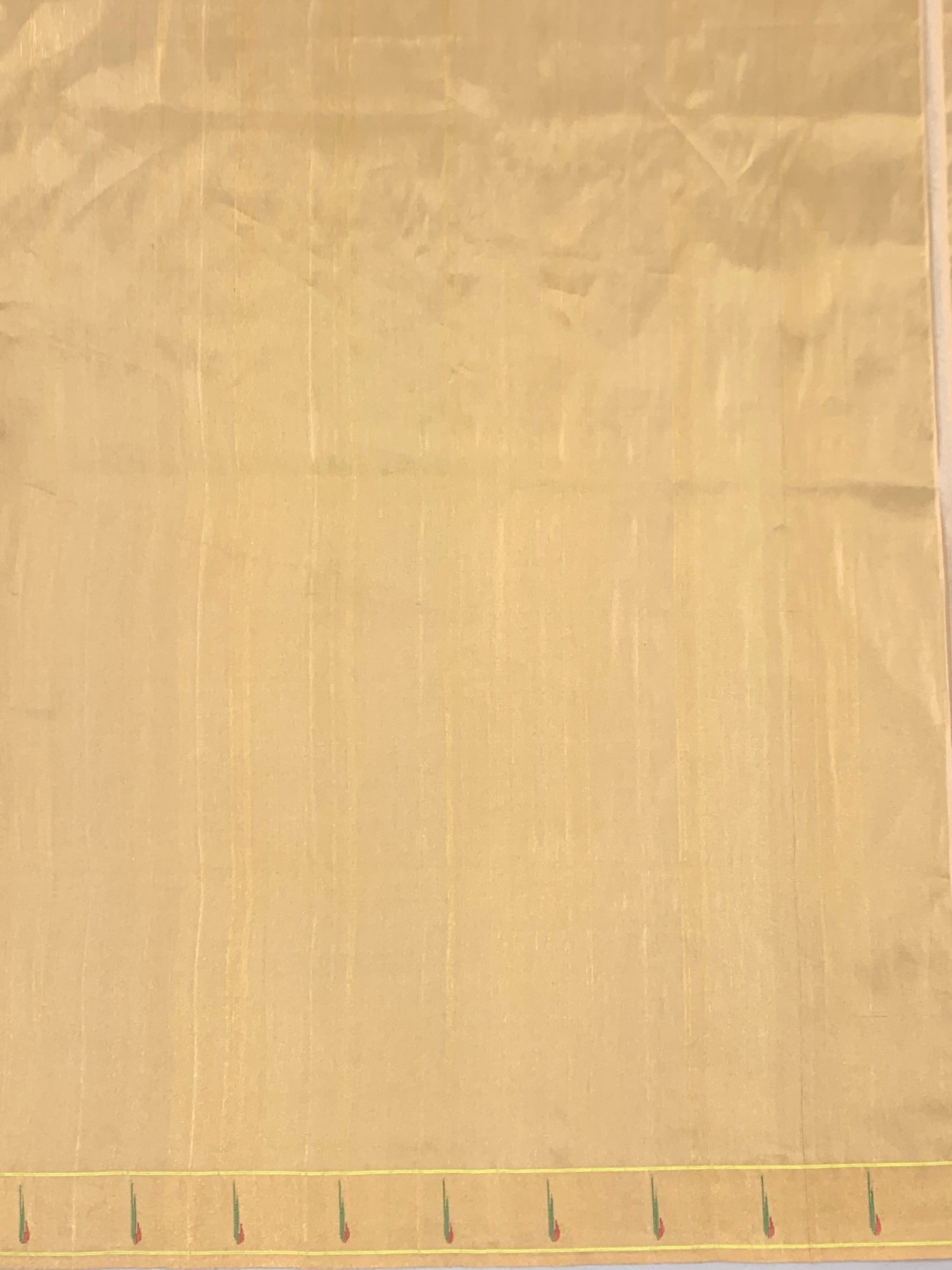 Luminous Gold Tissue Paithani Saree with Enchanting Scenic Landscape Pallu