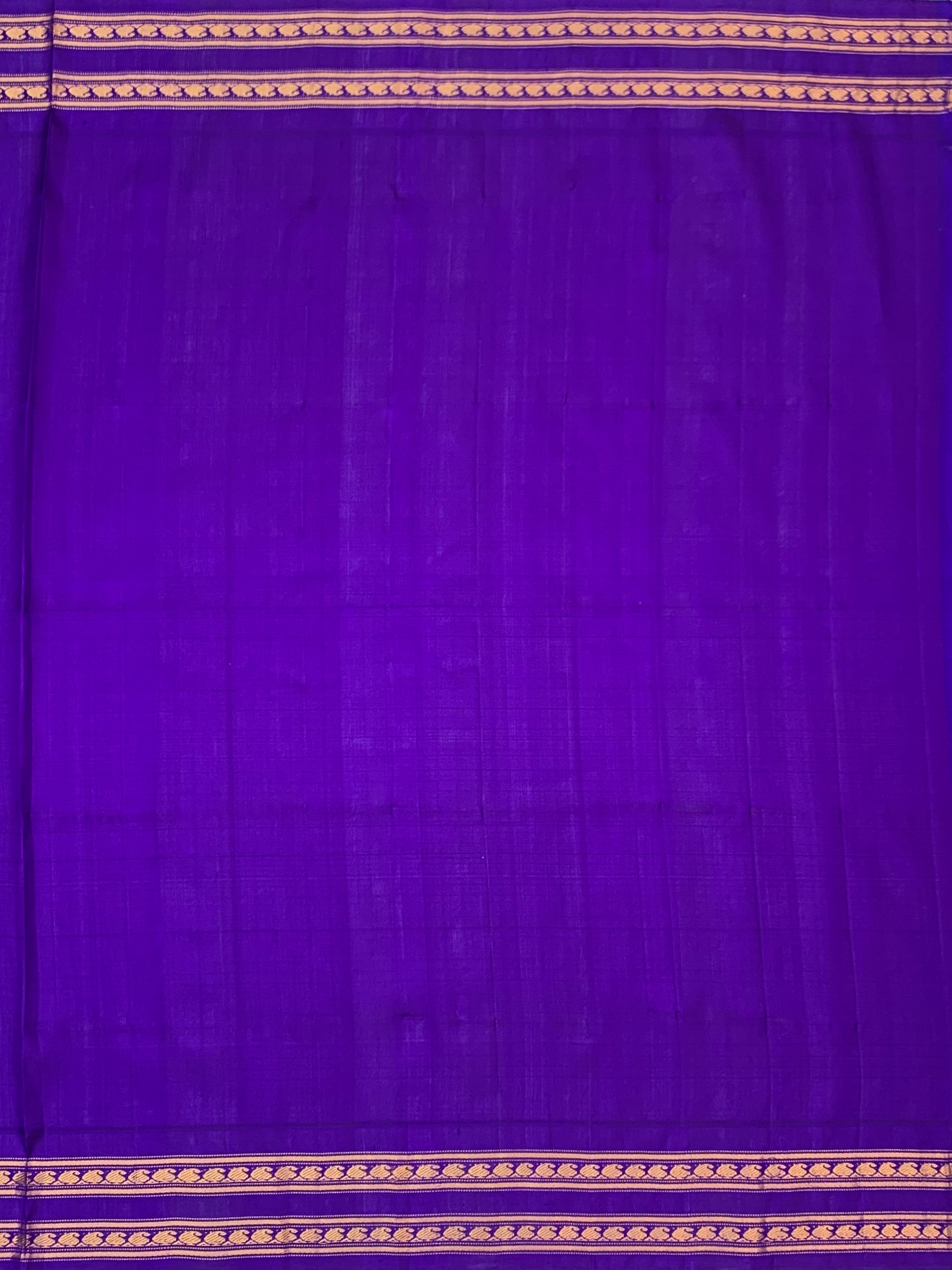 Lemon Yellow & Royal Purple Gadwal Pattu Saree