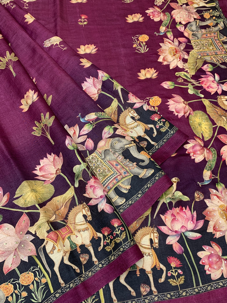 Tussore Saree