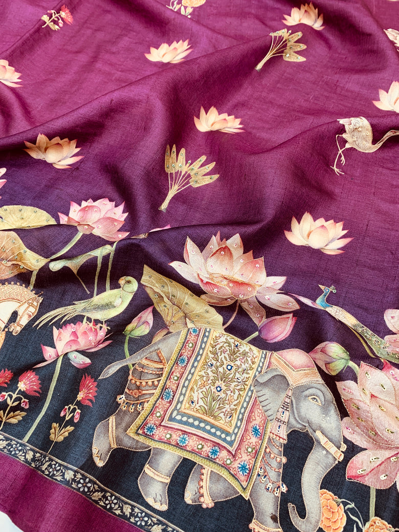 Tussore Saree