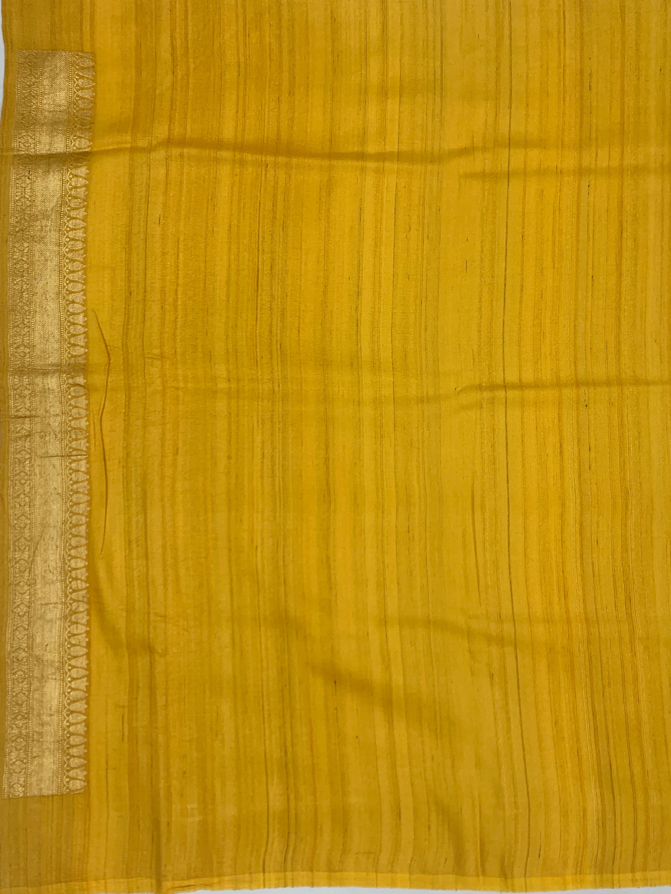 Elegant Pink Tussore Georgette Saree with Deep Purple Zari Pallu & Mustard Yellow Blouse