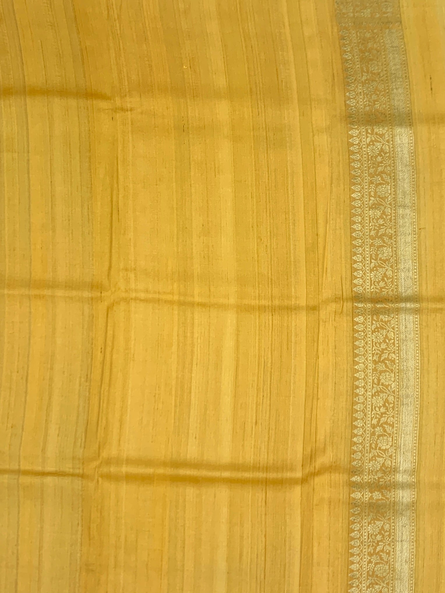 Vibrant Sea-Green Tussore Georgette Saree with Meenakari Motifs and Mustard Blouse