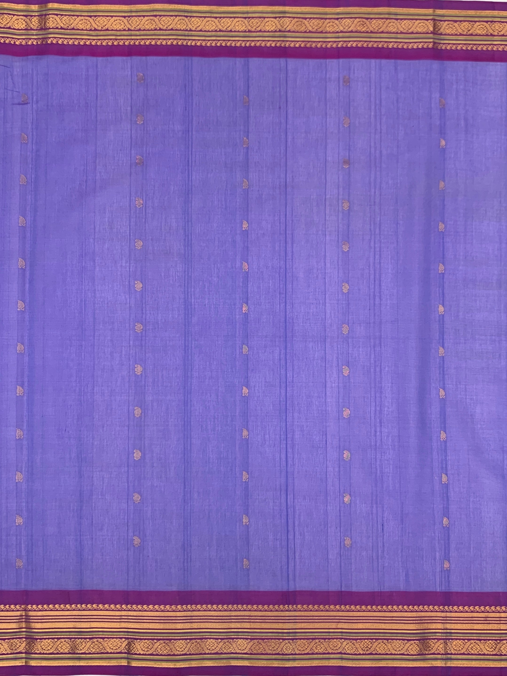 Classic Lavender & Purple Handloom Gadwal Cotton Saree