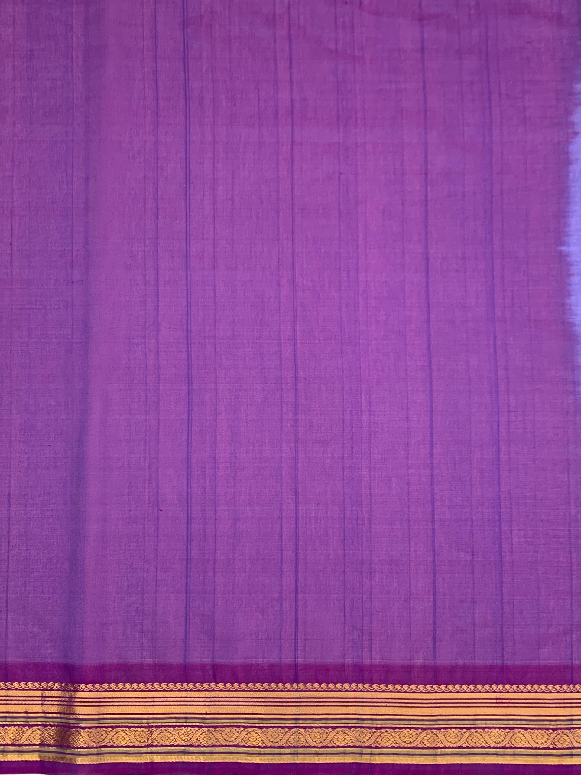Classic Lavender & Purple Handloom Gadwal Cotton Saree