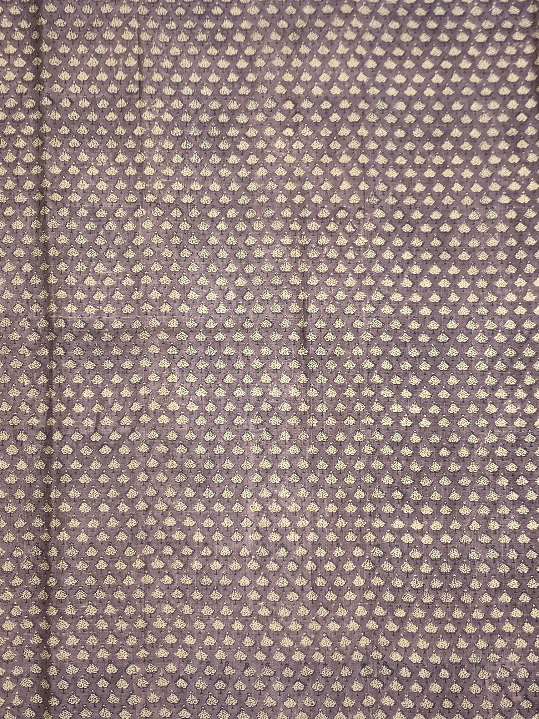 Caramel Brown & Dusty Lavender Printed Tussore Saree