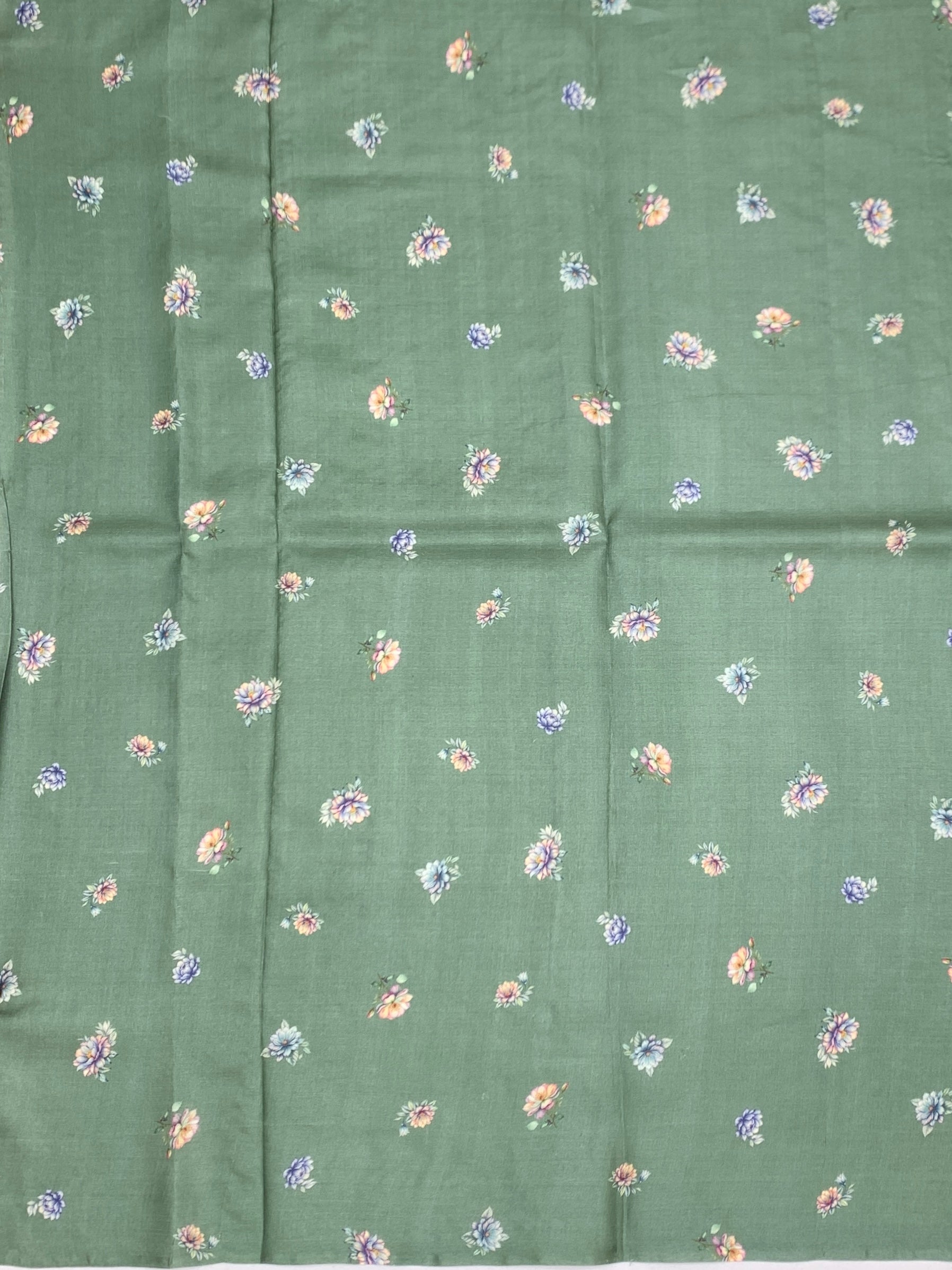 Enchanted Garden Floral Printed Tussore Saree
