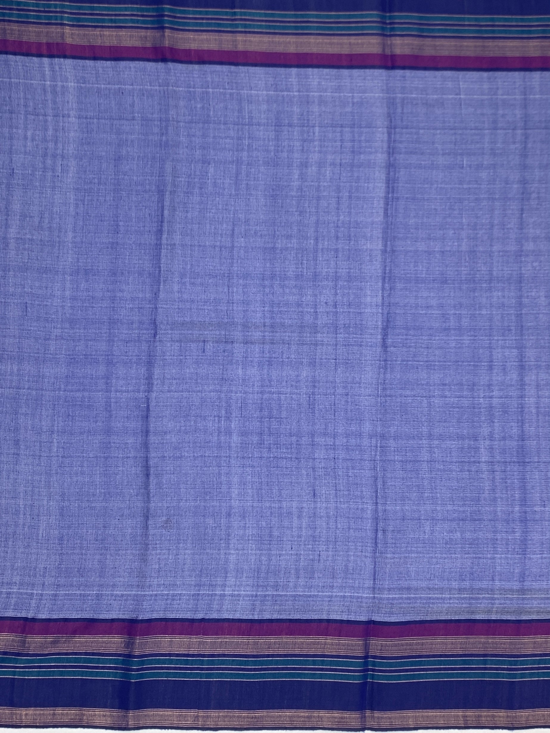 Charcoal Grey Botanical Printed Tussore Saree with Royal Blue Border