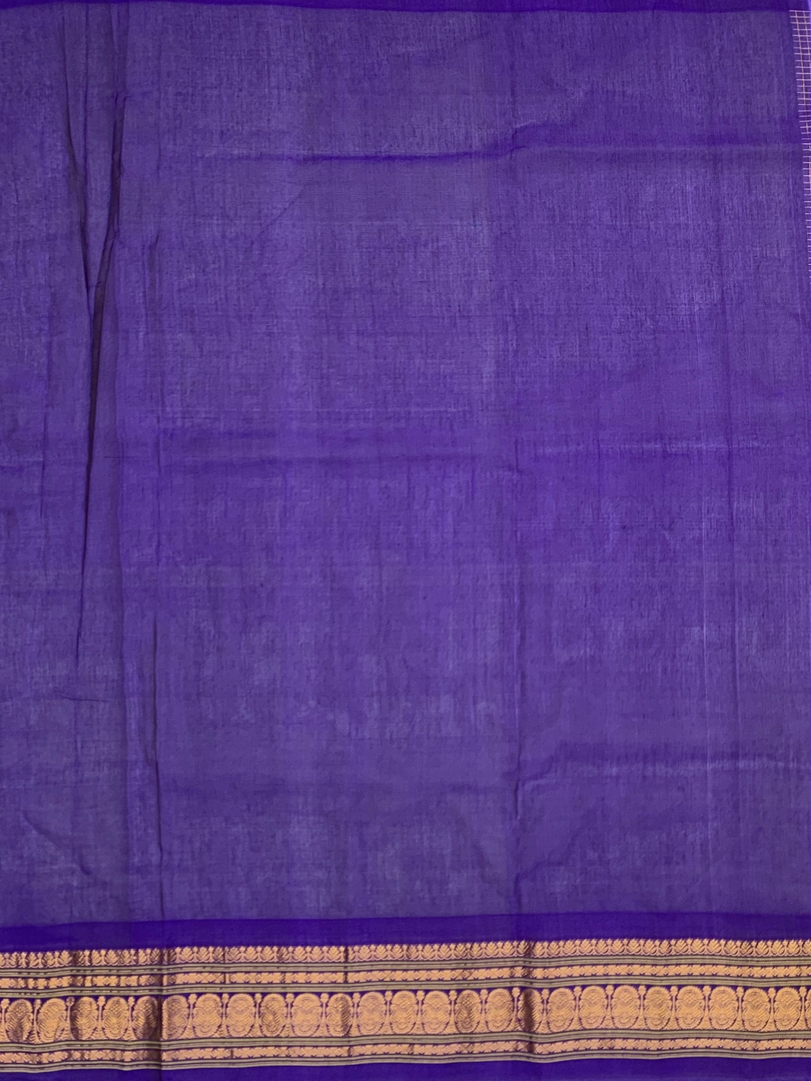 Lavender & Royal Purple Handloom Gadwal Cotton Saree