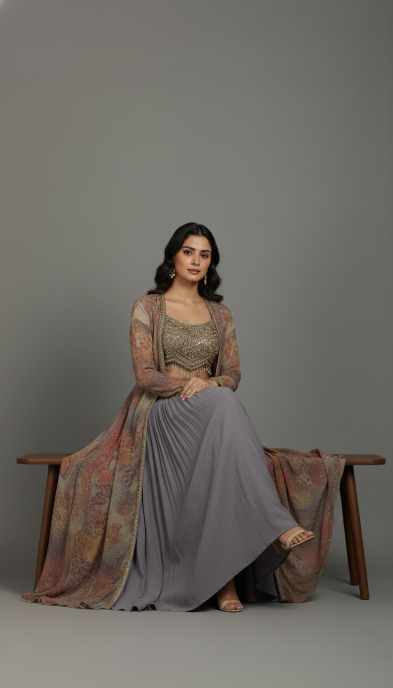 Indo Western Cape Set