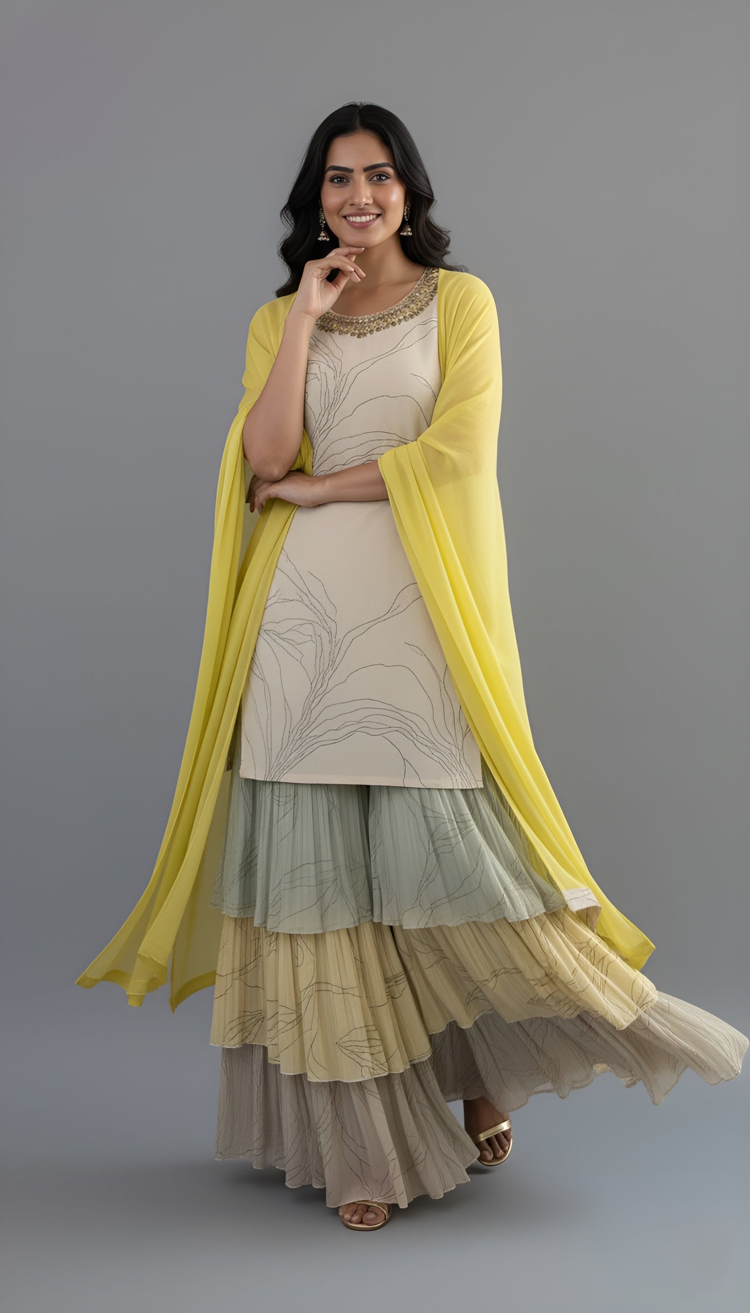Georgette Sharara Dress