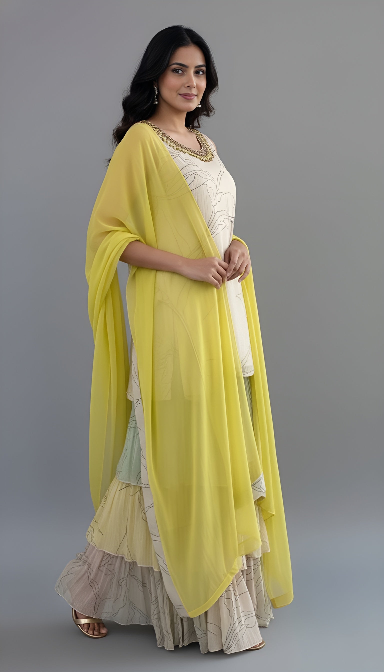 Georgette Sharara Dress