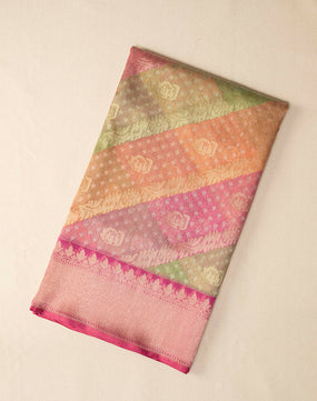 Jamdani-Handwoven Real Zari Tissue Rangkat Cotton Jamdani