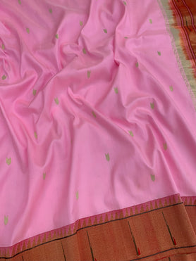 Paithani Saree Baby Pink In Colour